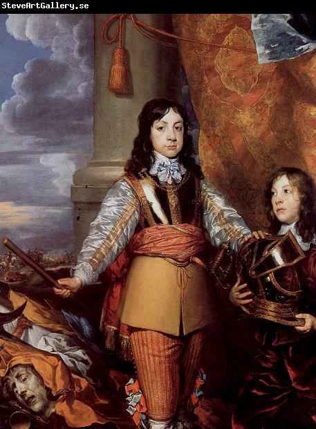 William Dobson Allegorical portrait of Charles II of England when Prince of Wales with a page on the right and the head of Medusa bottom left